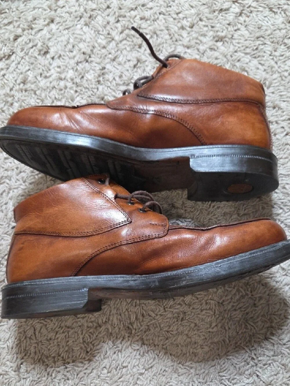 BACCO BUCCI MADE IN ITALY BROWN LEATHER MEN Size 9.5 WALKING SHOES
